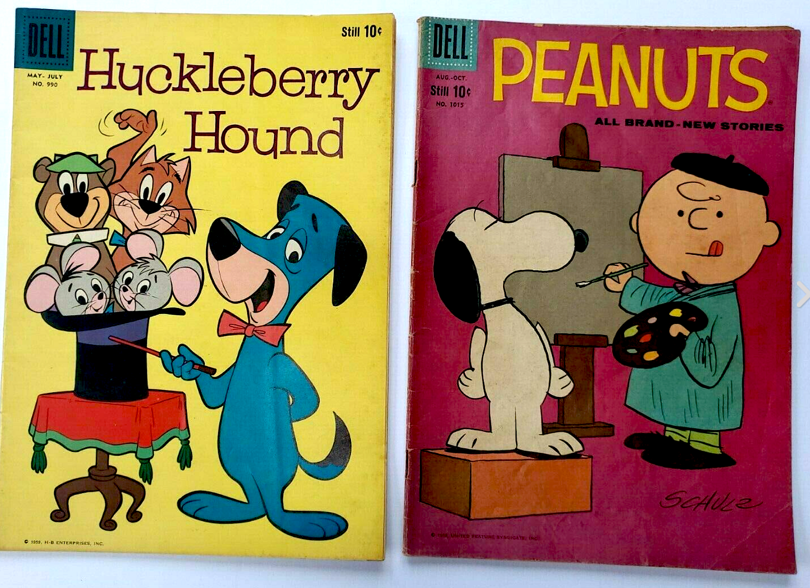 Dell Comics Silver Age Peanuts 1015 Huckle Berry Hound 990