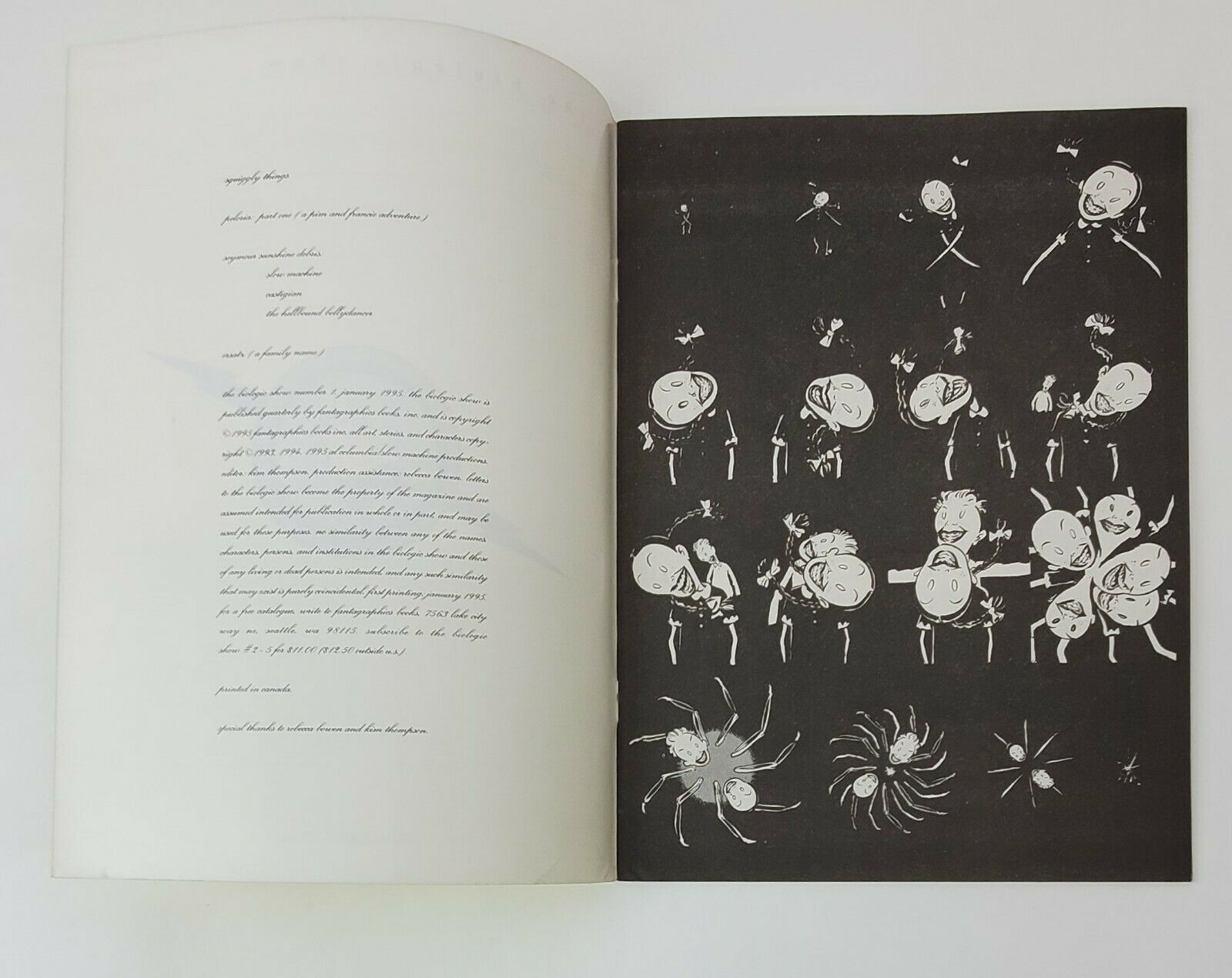 The Biologic Show No. 1 Al Columbia Fantagraphics First Printing
